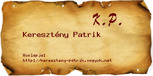 Keresztény Patrik névjegykártya