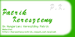 patrik kereszteny business card