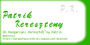 patrik kereszteny business card